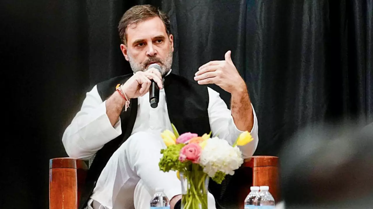 GST है प्रोडक्शन विरोधी..., अमेरिका में बोलें राहुल गांधी, चीन को बताया उत्पाद का बादशाह