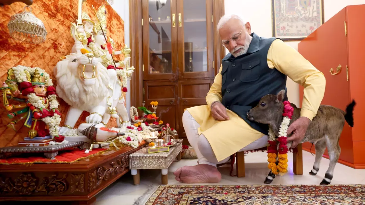 पीएम मोदी के घर आया नन्हा मेहमान, दीप ज्योति को दुलार करते हुए शेयर किया वीडियो