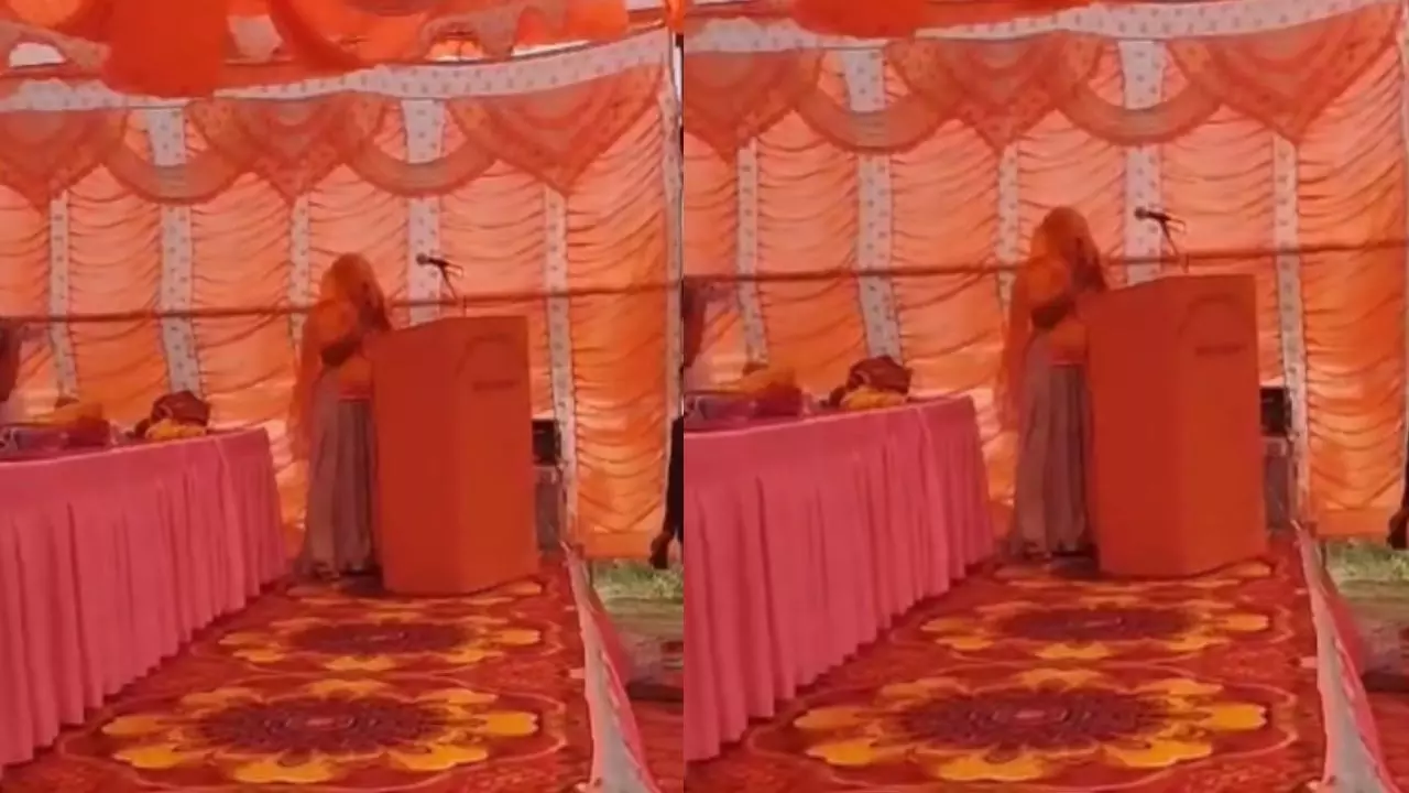 IAS टीना डाबी के सामने घूँघट में महिला सरपंच ने फर्राटेदार अंग्रेजी से किया खुश, वीडियो वायरल