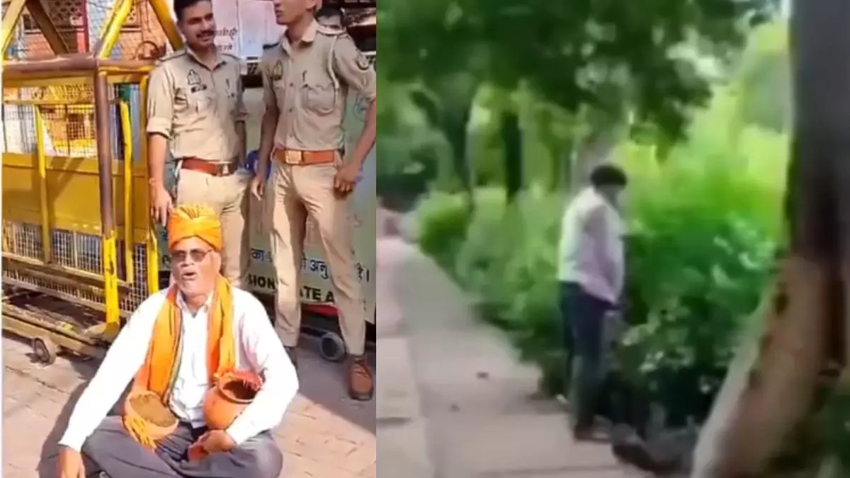 ताजमहल परिसर में ऐसा क्या हुआ... जो गोबर लेकर पहुंचे हिंदू नेता, देखें VIDEO