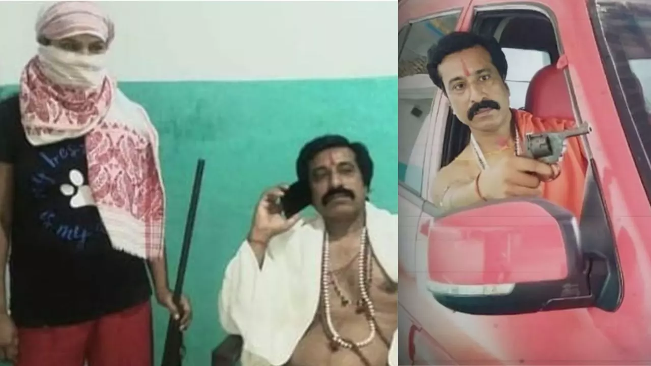 हथियारों का शौक, बॉडीगार्ड के साथ दिखा नर्स से रेप अटेंप्ट का आरोपी