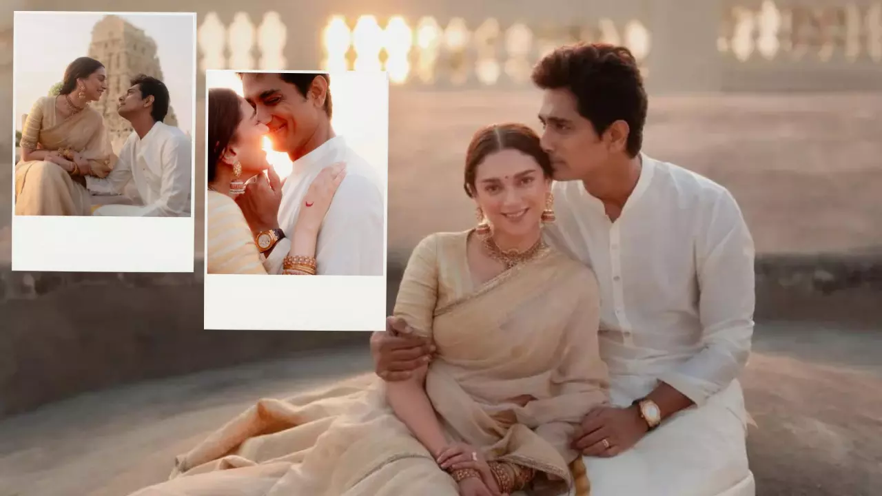 एक दूजे के हुए Sidharth और Aditi Rao Hydari, सामने आईं स्टार कपल की शादी खूबसूरत तस्वीरें