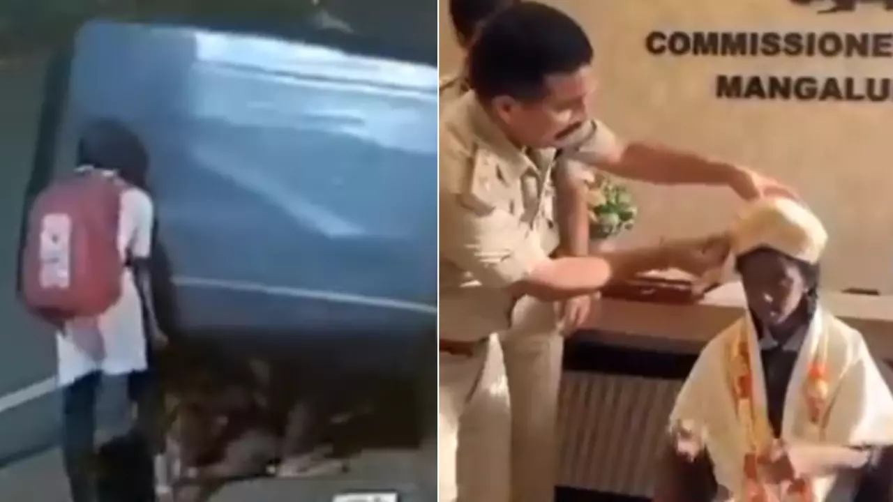 ऑटो के नीचे दबी मां, बेटी की बहादुरी से बची जान! मंगलुरु पुलिस ने लड़की को किया सम्मानित; देखें VIDEO
