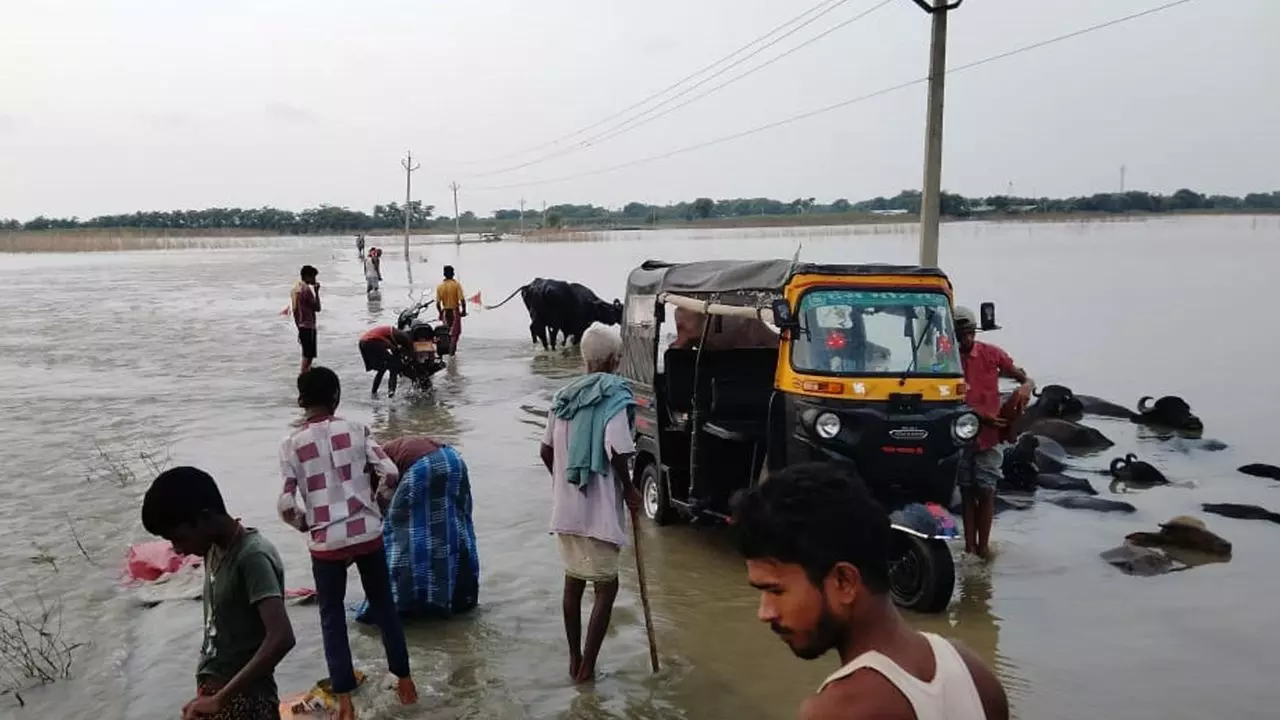 नेपाल में हो रही बारिश से बिहार में फ्लैश फ्लड का खतरा, अलर्ट मोड पर 13 जिलों के डीएम