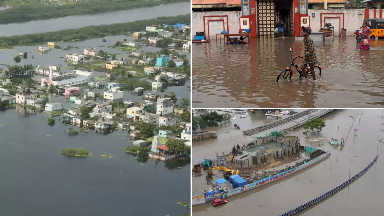 भारी बारिश से हाहाकार, चेन्नई हुआ पानी-पानी, स्कूल-दफ्तर बंद और ट्रेन-फ्लाइट रद्द; देखें VIDEO