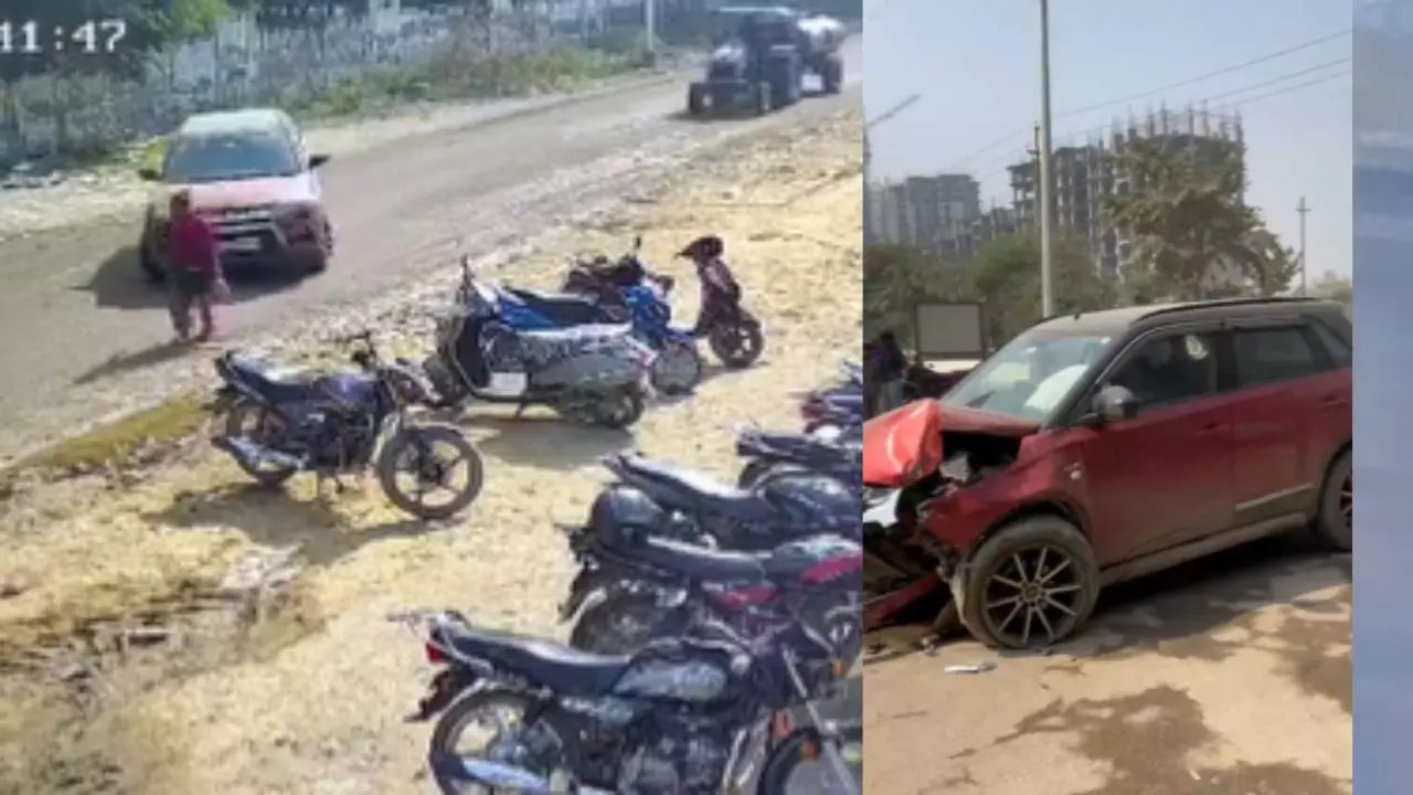 ग्रेटर नोएडा में तेज रफ्तार का कहर! एसयूवी की टक्कर से महिला की मौत, हिरासत में आरोपी नाबालिग; देखें VIDEO