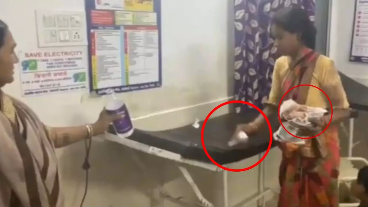 पति की जिस बिस्तर पर हुई मौत, अस्पताल वालों ने प्रेग्नेंट महिला से करवाया साफ; देखें VIDEO