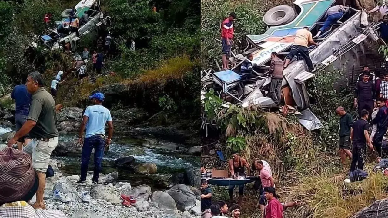 उत्तराखंड के अल्मोड़ा में बड़ा हादसा, खाई में गिरी बस, अब तक 36 लोगों के मरने की खबर