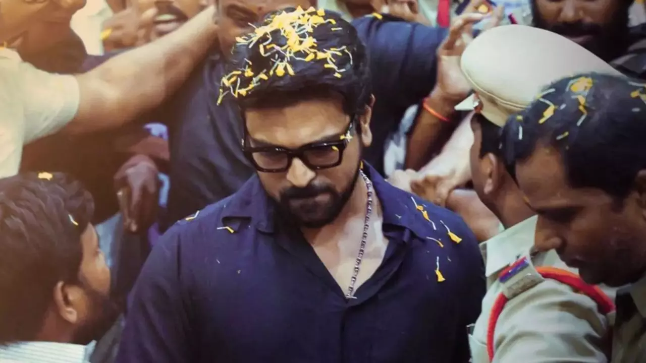Ram Charan हैदराबाद एयरपोर्ट पर नंगे पैर हुए स्पॉट, लखनऊ में लॉन्च होगा Game Changer का टीजर