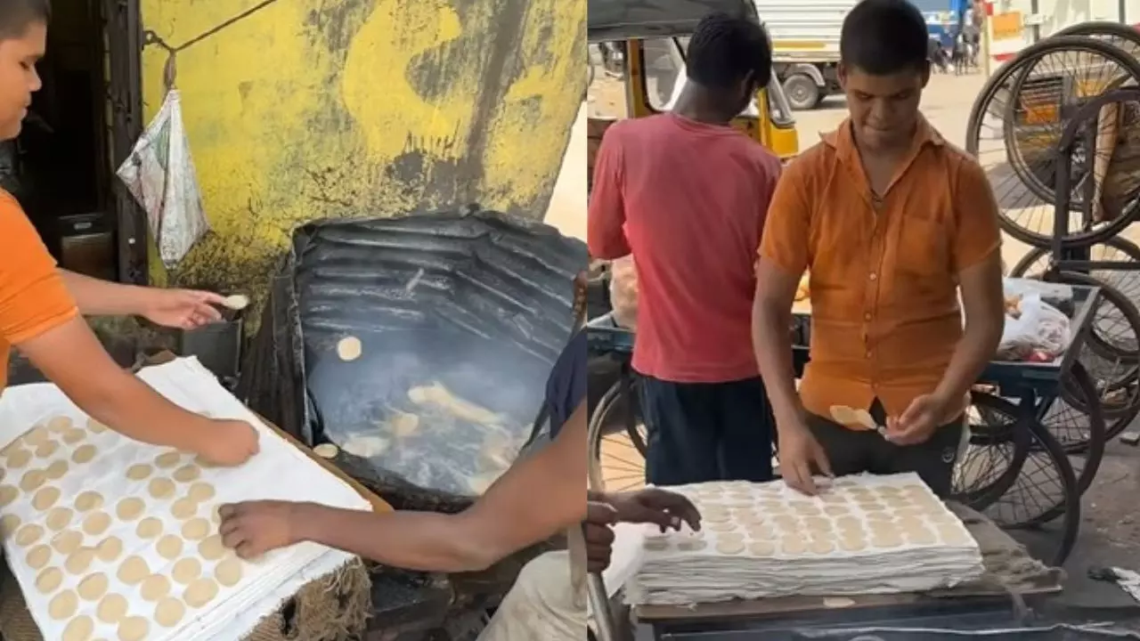 अरे बाप रे! मशीन से भी तेज गोलगप्पे बनाता है ये लड़का, VIDEO देख चकरा जाएगा दिमाग