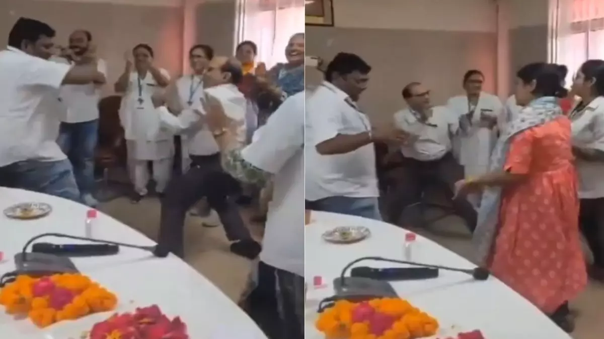 ससुराल गेंदा फूल गाने पर नर्सों के साथ ठुमके लगाते दिखे वाराणसी के CMS, Video देख भड़क उठे डिप्टी सीएम