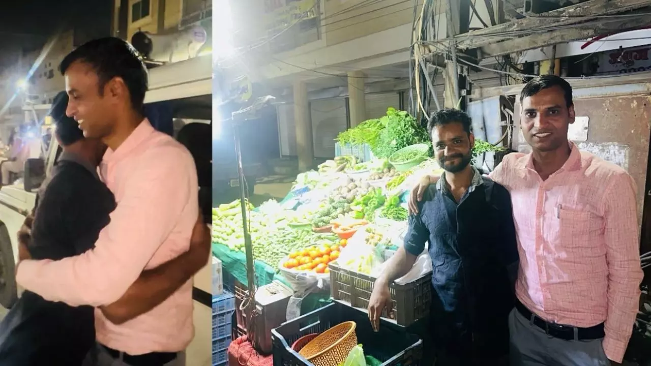 सोशल मीडिया सेंसेशन बना DSP से 14 साल बाद मिलने वाला सब्जी विक्रेता, अब सेल्फी के लिए लगने लगी भीड़