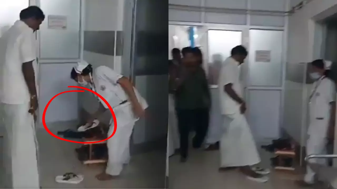 नर्स ने कांग्रेस विधायक को पहनाए जुते! मचा बवाल, Video Viral