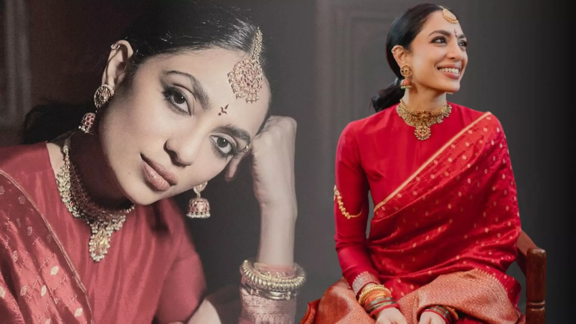 Sobhita Dhulipala ने पेली कुटुरु फंक्शन से शेयर की तस्वीरें, फैंस को पसंद आया एक्ट्रेस का रेड साड़ी लुक Sobhita Dhulipala ने पेली कुटुरु फंक्शन से शेयर की तस्वीरें, फैंस को पसंद आया एक्ट्रेस का रेड साड़ी लुक