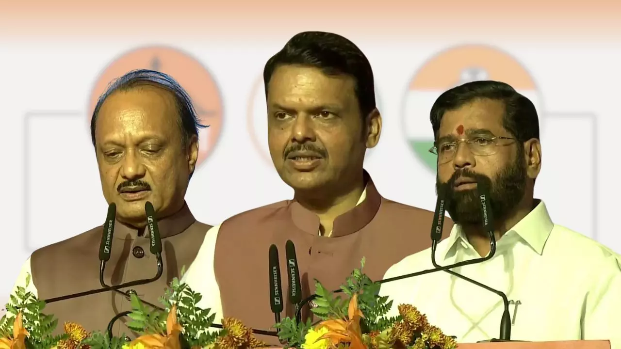 महाराष्ट्र में देवेंद्र फडणवीस सरकार, एकनाथ और अजित ने ली डिप्टी सीएम पद की शपथ