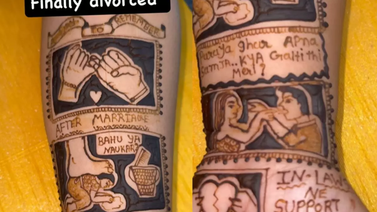 फाइनली डाइवोर्स..., सोशल मीडिया पर वायरल हुआ तलाक मेहंदी Video, यूजर्स ने बयां किया दर्द