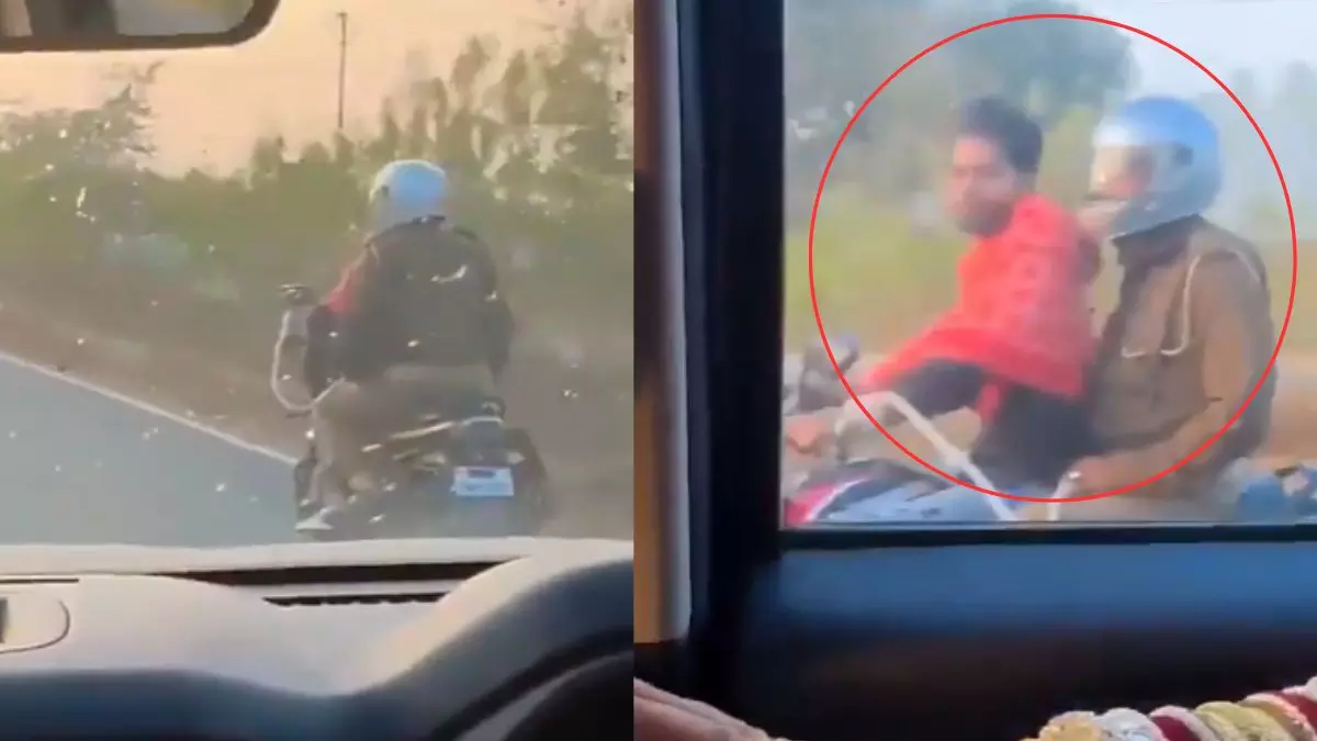 मैनपुरी में बाइक पर सवार हुआ कैदी, खुद को सर्दी से बचाने के लिए सिपाही ने दी ऐसी छूट! Video वायरल