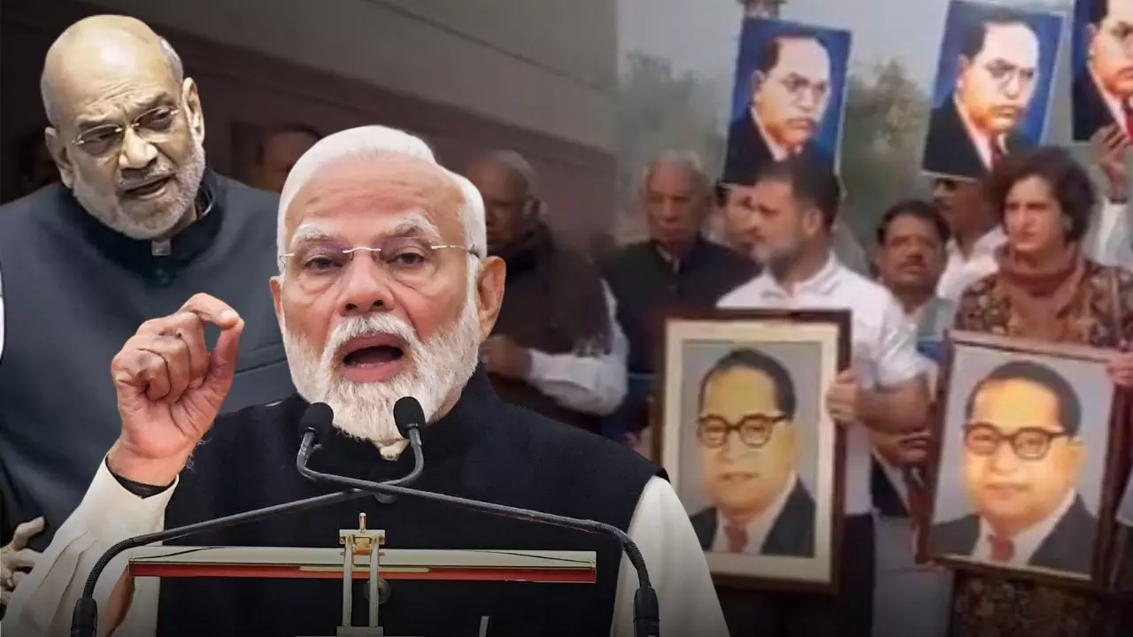 एक नहीं बल्कि बार-बार किया आंबेडकर का अपमान, PM मोदी ने गिनाए कांग्रेस के 4 पाप