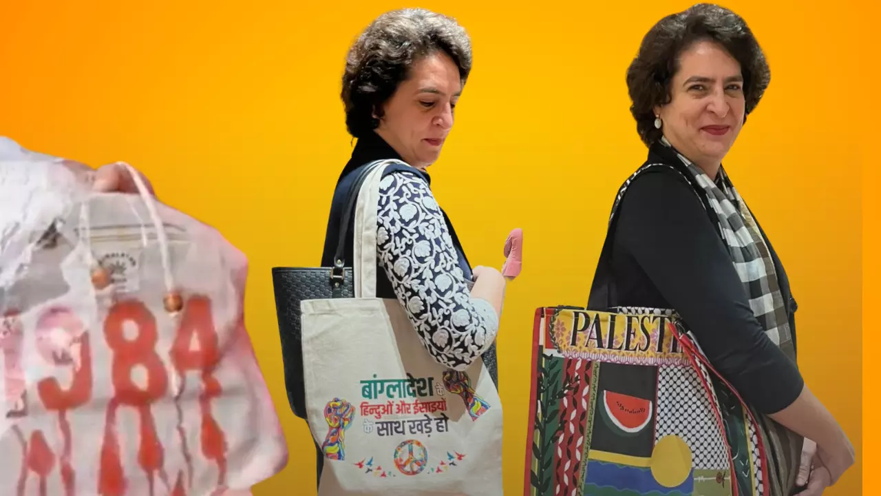 संसद में झोला पॉलिटिक्स! BJP ने प्रियंका गांधी को गिफ्ट किया 1984 लिखा बैग, सिख दंगों की दिलाई याद