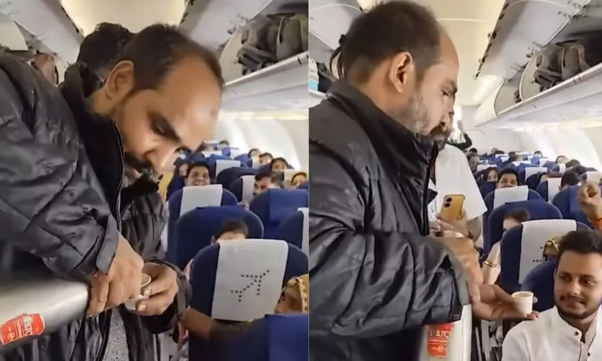 इंडिगो फ्लाइट में चाय बेचने वाले का वीडियो वायरल; लोगों ने कहा-नियमों का क्या हुआ...