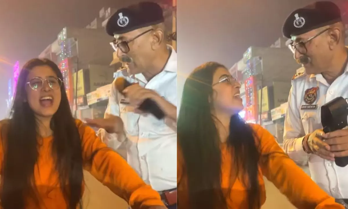 कार्टून कैरेक्टर बनकर हरियाणा की महिला ने ट्रैफिक पुलिस के साथ की मस्ती, कहा- मैं हूं शिनचैन...