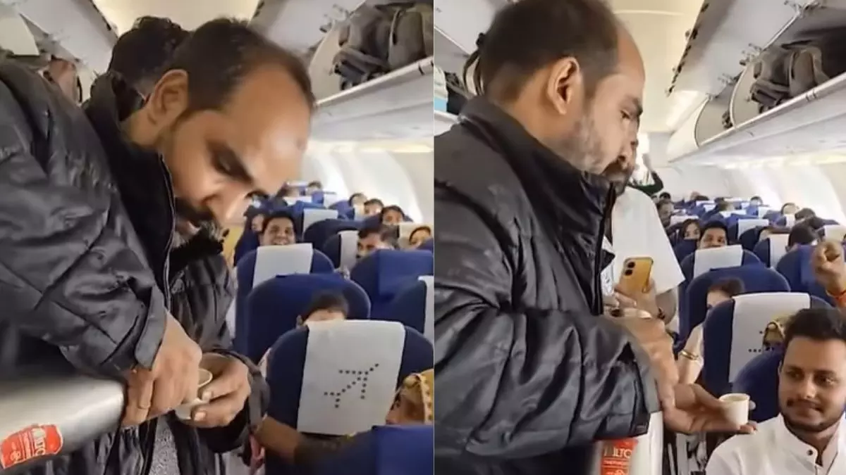इंडिगो फ्लाइट में चाय बेचने वाले का वीडियो वायरल; लोगों ने कहा-नियमों का क्या हुआ...