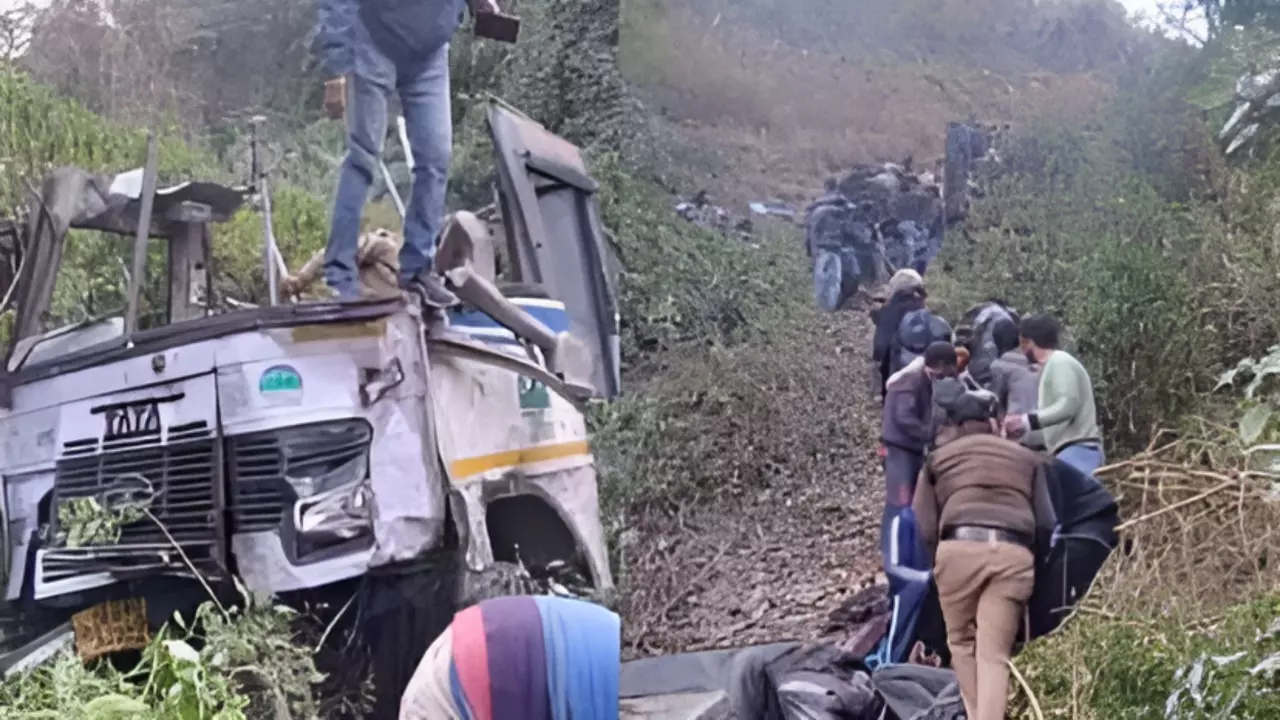 नैनीताल में 100 मीटर गहरी खाई में गिरी बस, 4 की मौत; रेस्‍क्‍यू ऑपरेशन के 5 Video