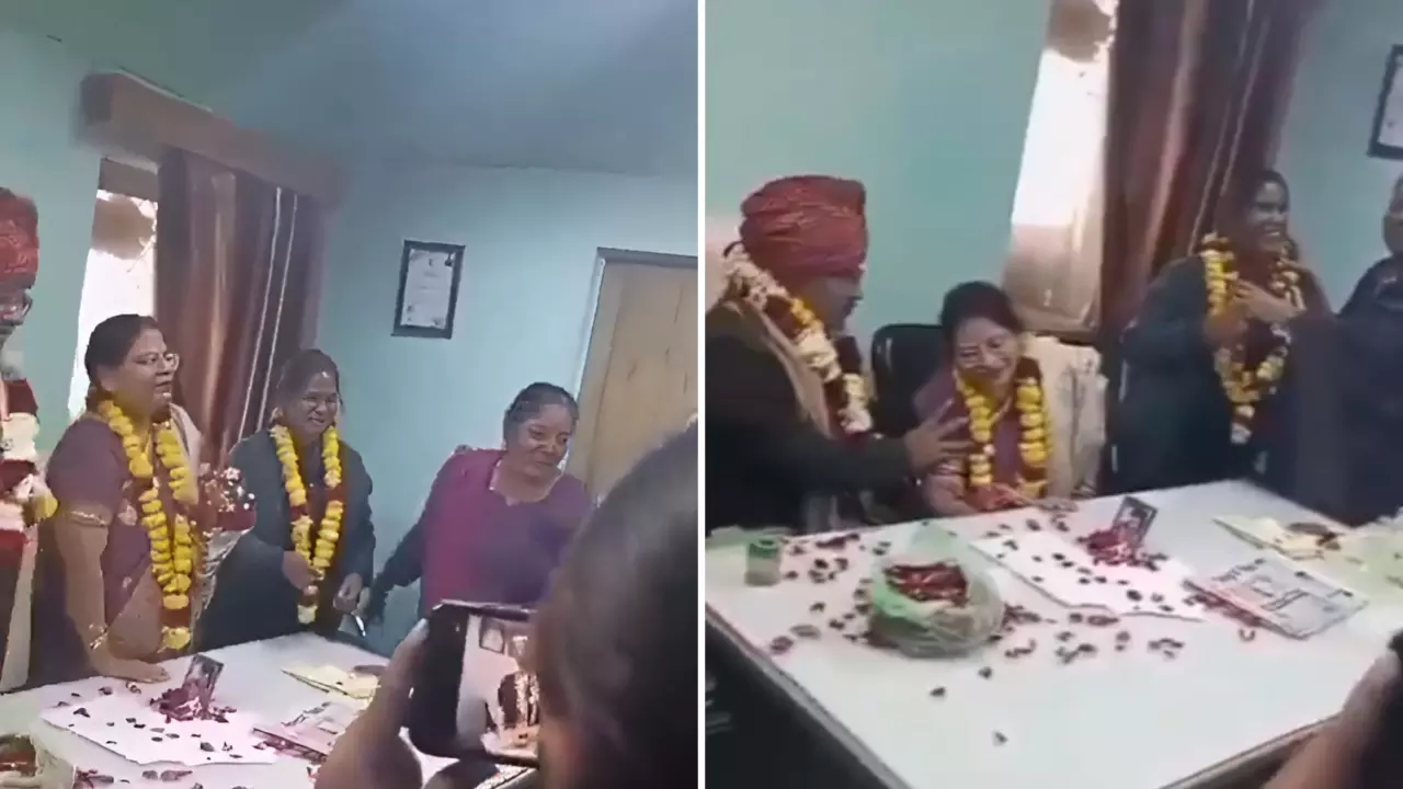 मातम में बदली खुशियां, पति के रिटायरमेंट पार्टी में हुई पत्नी की मौत, देखें वीडियो