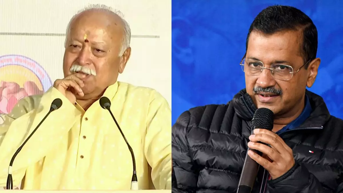 दिल्ली में पोस्टर के बाद लेटर वार, केजरीवाल ने संघ प्रमुख को लिखी चिट्ठी तो बीजेपी बोली- माफी मांगो