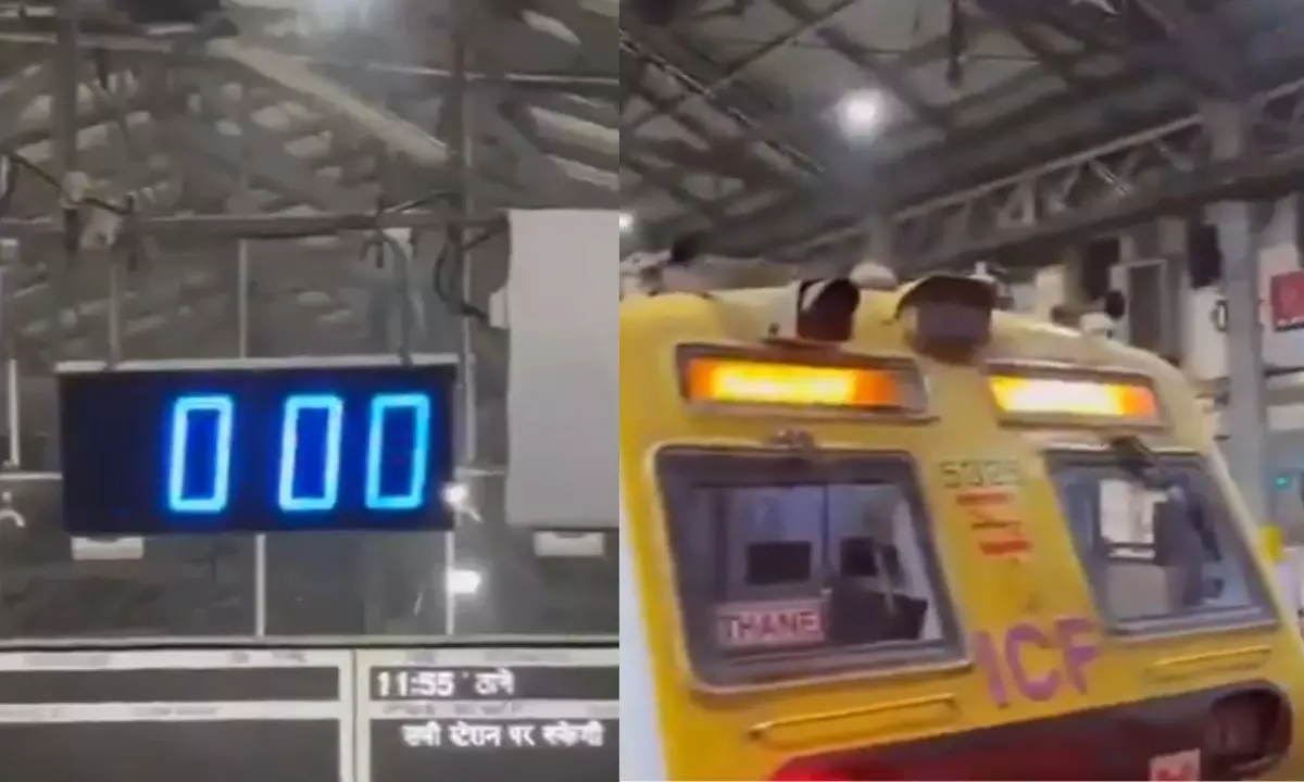 New Year 2025: रात के 12 बजते ही मुंबई के सीएसटी पर खड़ी ट्रेनों के बज उठे हॉर्न, VIDEO हुआ वायरल New Year 2025: रात के 12 बजते ही मुंबई के सीएसटी पर खड़ी ट्रेनों के बज उठे हॉर्न, VIDEO हुआ वायरल