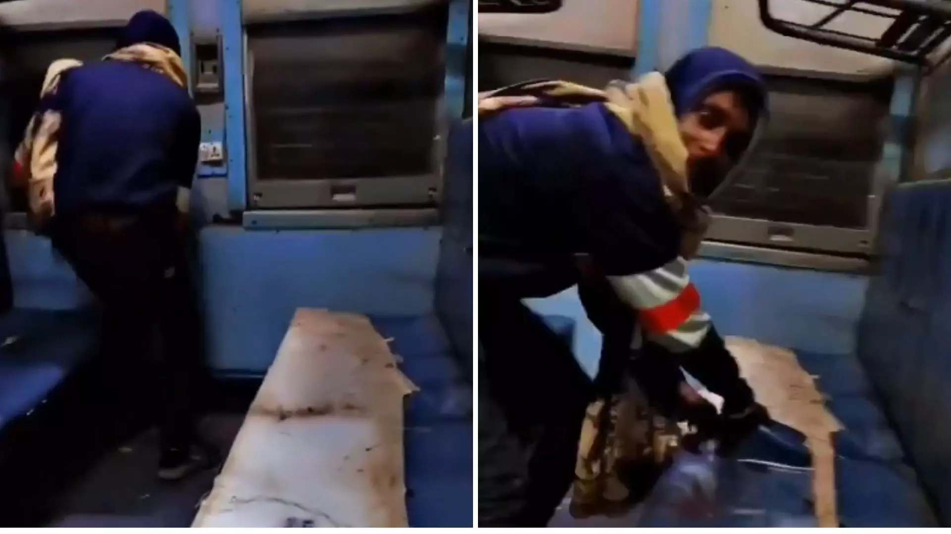 रील बनाने की ये कैसी सनक, युवक ने फाड़ डाली ट्रेन की सीट; Video हो रहा वायरल