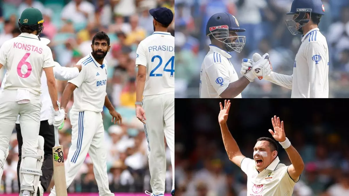 कोंस्टास की बुमराह से बहस, बोलैंड के 4 विकेट और पंत का लंबा छक्का... सिडनी टेस्ट के पहले दिन की हाइलाइट्स
