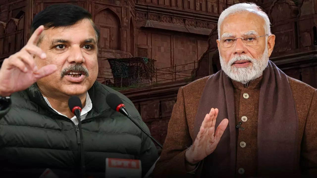 PM Modi के राजमहल में 300 करोड़ का कालीन... शीशमहल विवाद पर AAP का पलटवार| VIDEO