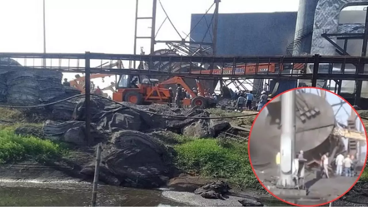 छत्तीसगढ़ के मुंगेली में निर्माणाधीन प्लांट की चिमनी गिरी, 8 की मौत; कई मजदूर दबे