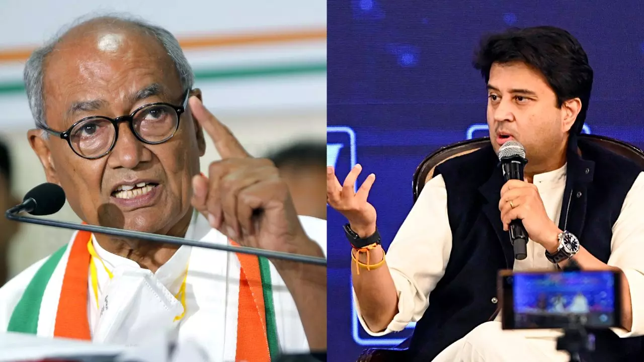 सिंधिया ने कहा, मैं और मेरे पिता दिग्विजय सिंह का थे टारगेट; कांग्रेस नेता बोले- वो अभी बच्चे हैं