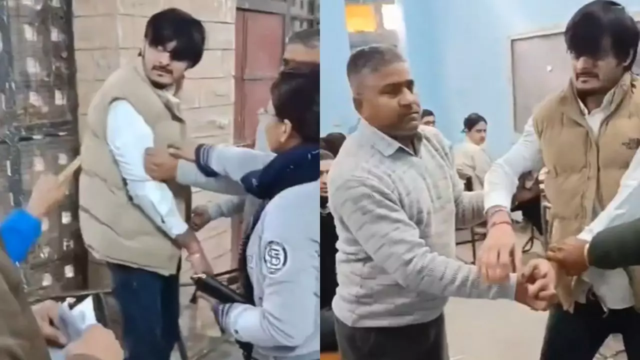 टीचर ने नकल करने से रोका तो छात्र ने जड़ दिया थप्पड़, देखें Viral Video