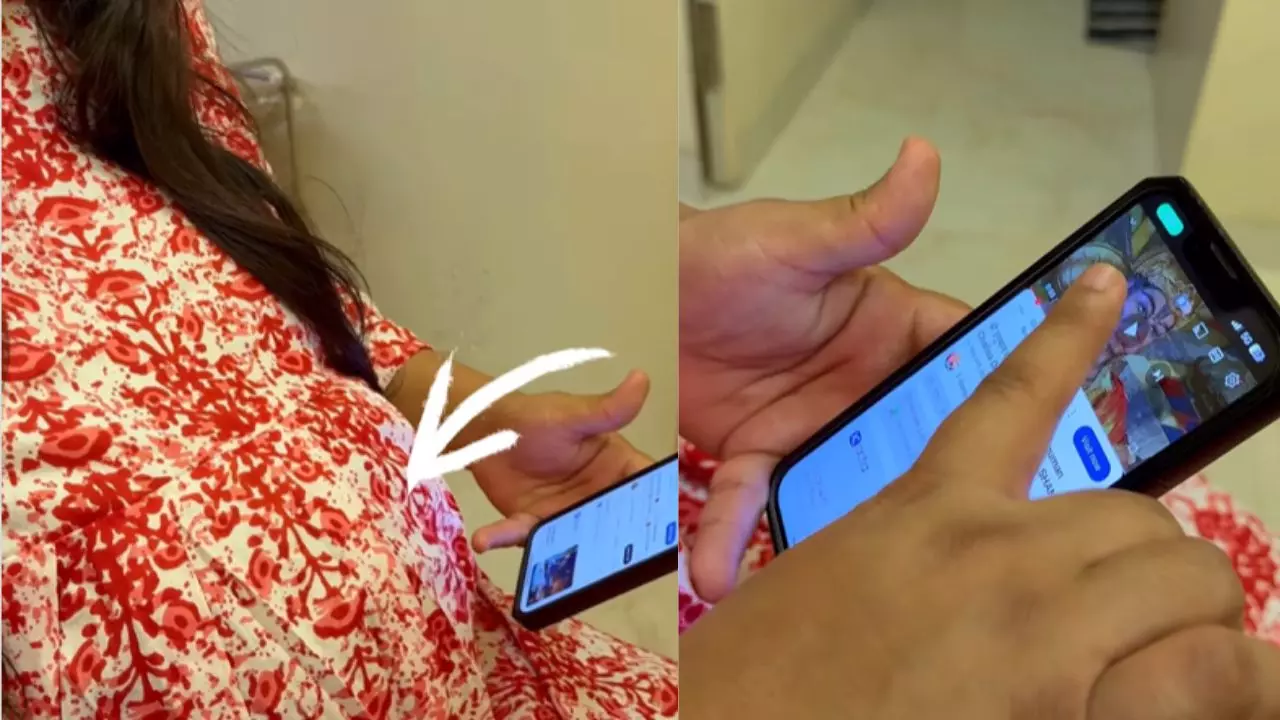 हनुमान चालीसा बजते ही इस गर्भवती महिला के पेट में बच्चा मारने लगता है किक, देखें VIDEO