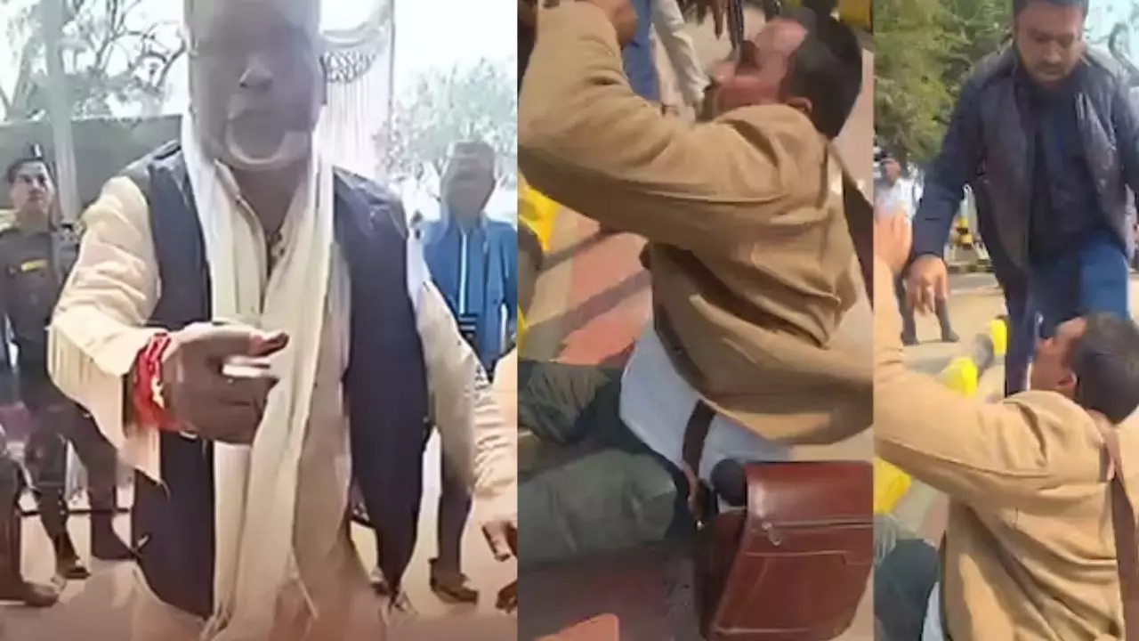जेडीयू सांसद की दबंगई! पत्रकार को गिराकर पीटा और मोबाइल छीना; पुलिस रही मूकदर्शक