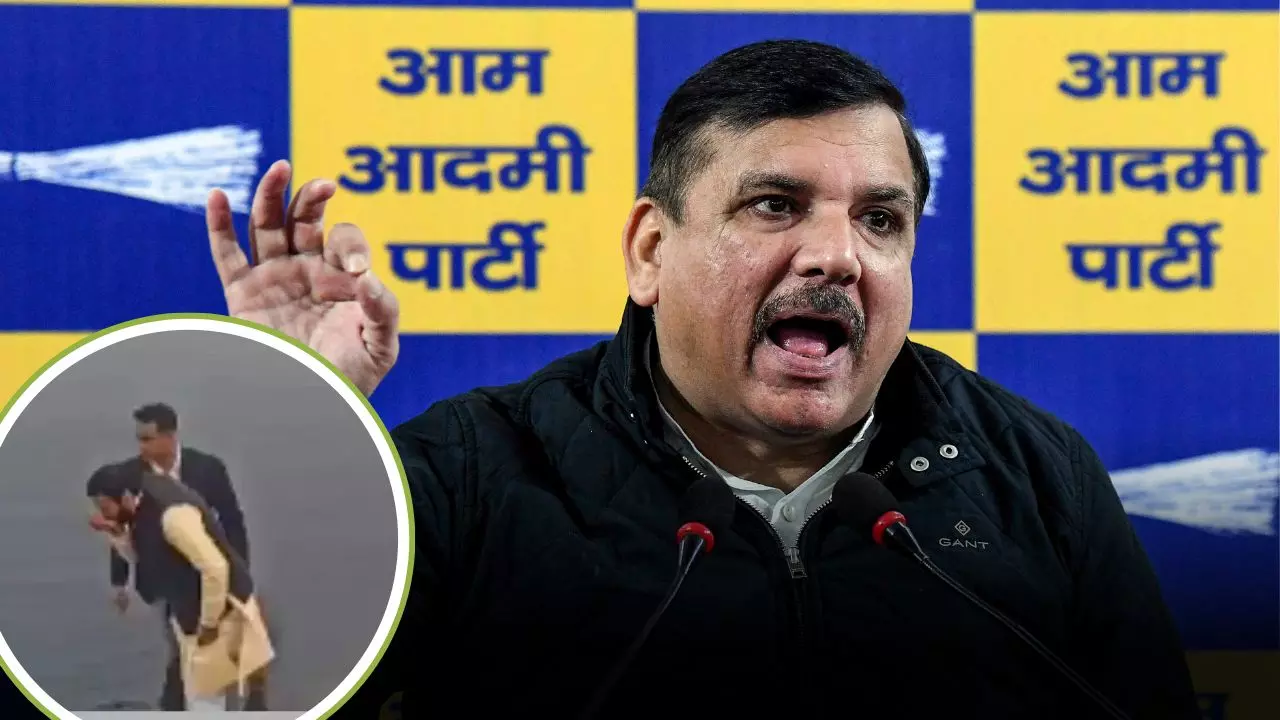 चुल्लू भर पानी में डूब मरो नायब सैनी, संजय सिंह का अटैक, यमुना पानी विवाद पर सियासी उबाल