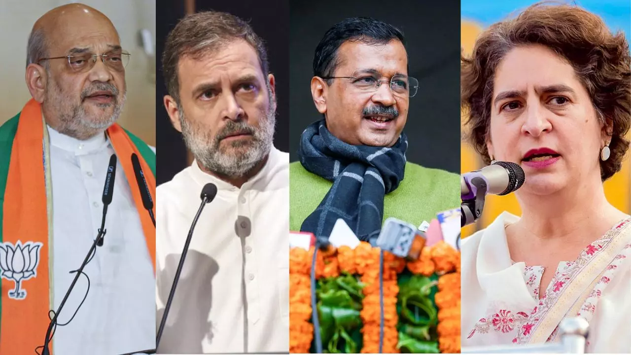 दिल्ली के चुनावी रण में उतरे केजरीवाल, शाह और गांधी परिवार; यमुना और बजट को लेकर हुई तकरार