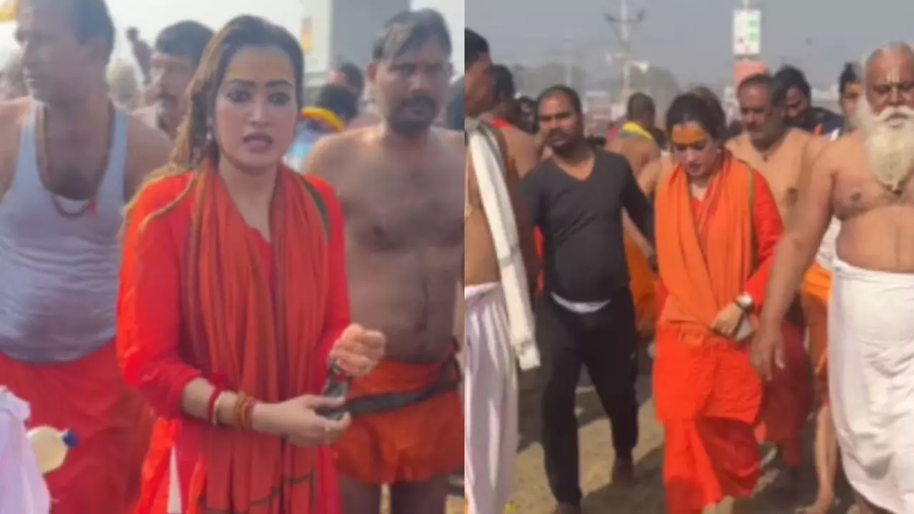 गिराने वाले लाख हों पर संभालने वाला भोलेनाथ है, महाकुंभ में फिर नजर आईं हर्षा रिछारिया