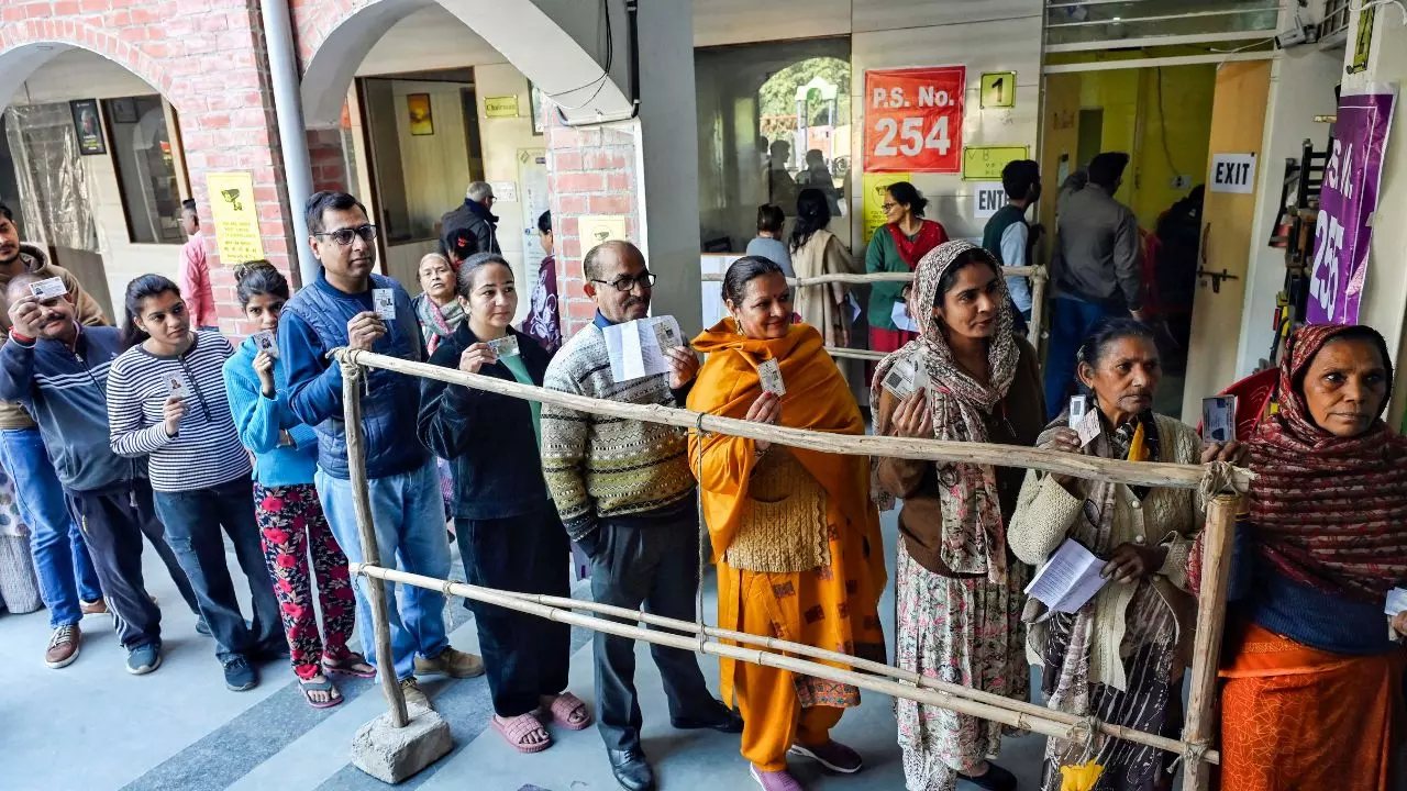 Delhi Election 2025: दिल्ली में वोटिंग खत्‍म, शाम 5 बजे तक 57.78% मतदान