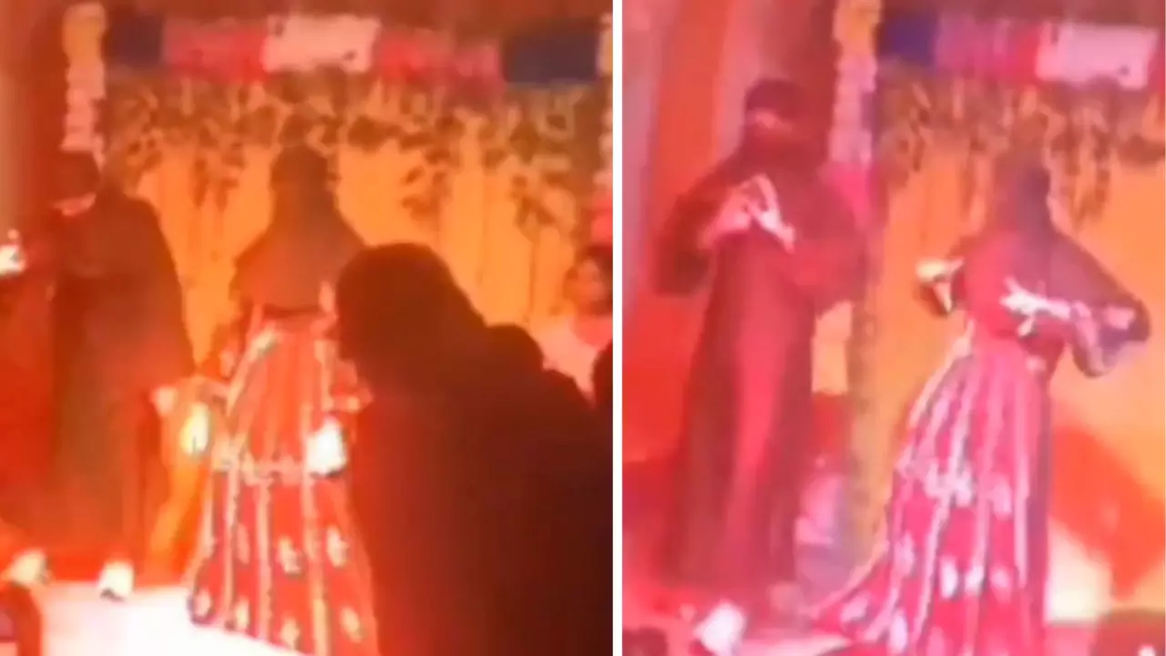 सरस्वती पूजा में हिजाब पहने युवकों ने लगाए बालम थानेदार पर ठुमके, पुलिस ने दबोचा; Viral Video