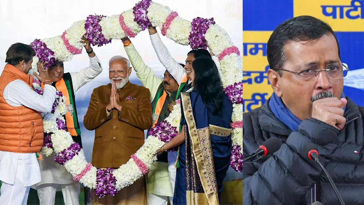 62 से 22 हुई AAP, भाजपा ने हासिल कर ली 8x6 सीटें; फ्री-फ्री में आप फ्री! 62 से 22 हुई AAP, भाजपा ने हासिल कर ली 8x6 सीटें; फ्री-फ्री में आप फ्री!