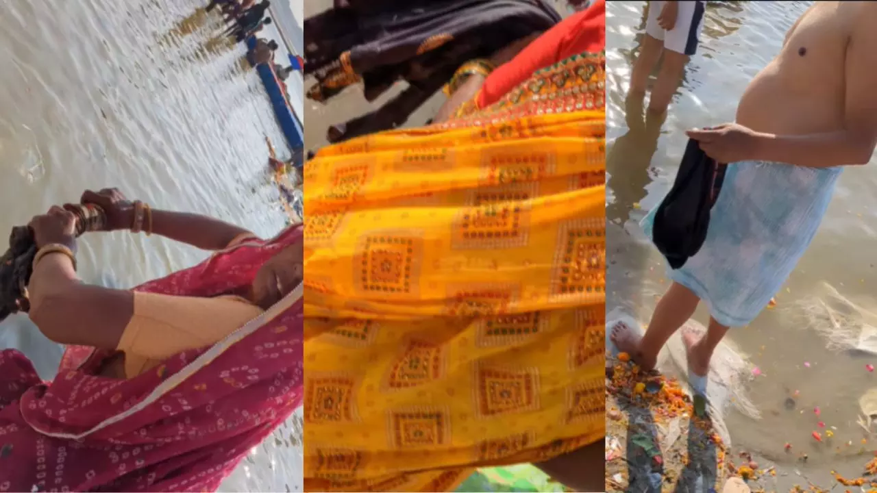 लोगों को संगम में कपड़े धोने से रोकने को लेकर बवाल, स्नान के लिए गई थी, लड़ाई करके आ गई