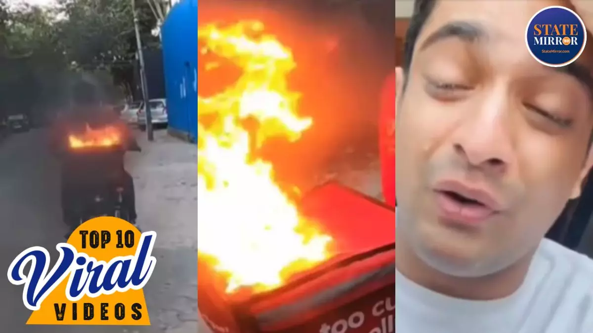 रणवीर अल्लाहबादिया रोते हुए आया नजर, डिलीवरी बॉय के बैग में लगी आग; 12 फरवरी के टॉप-10 वायरल वीडियो