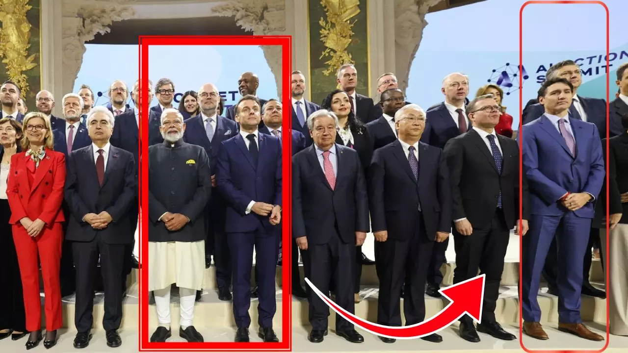 PM Modi को मैक्रों ने रखा अपने राइट, ट्रूडो को बनाया बैकबेंचर, कनाडा के पीएम की शक्‍ल थी देखने लायक