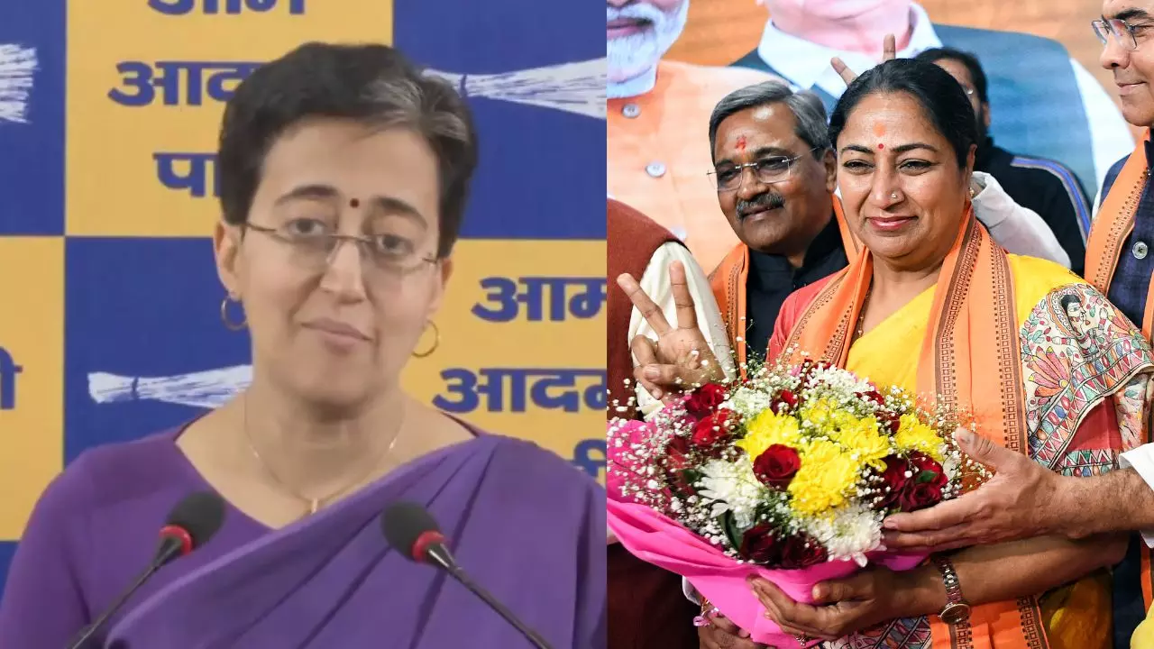 VIDEO: दिल्ली के नए CM के शपथ लेते ही आतिशी ने कर दी ये डिमांड, कहा- रेखा गुप्ता जी...