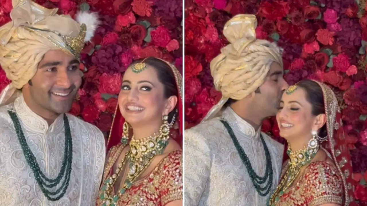 एक दूजे के हुए Aadar Jain और Alekha Advani, न्यूली मैरिड कपल ने दिया पैपराजी को पोज़