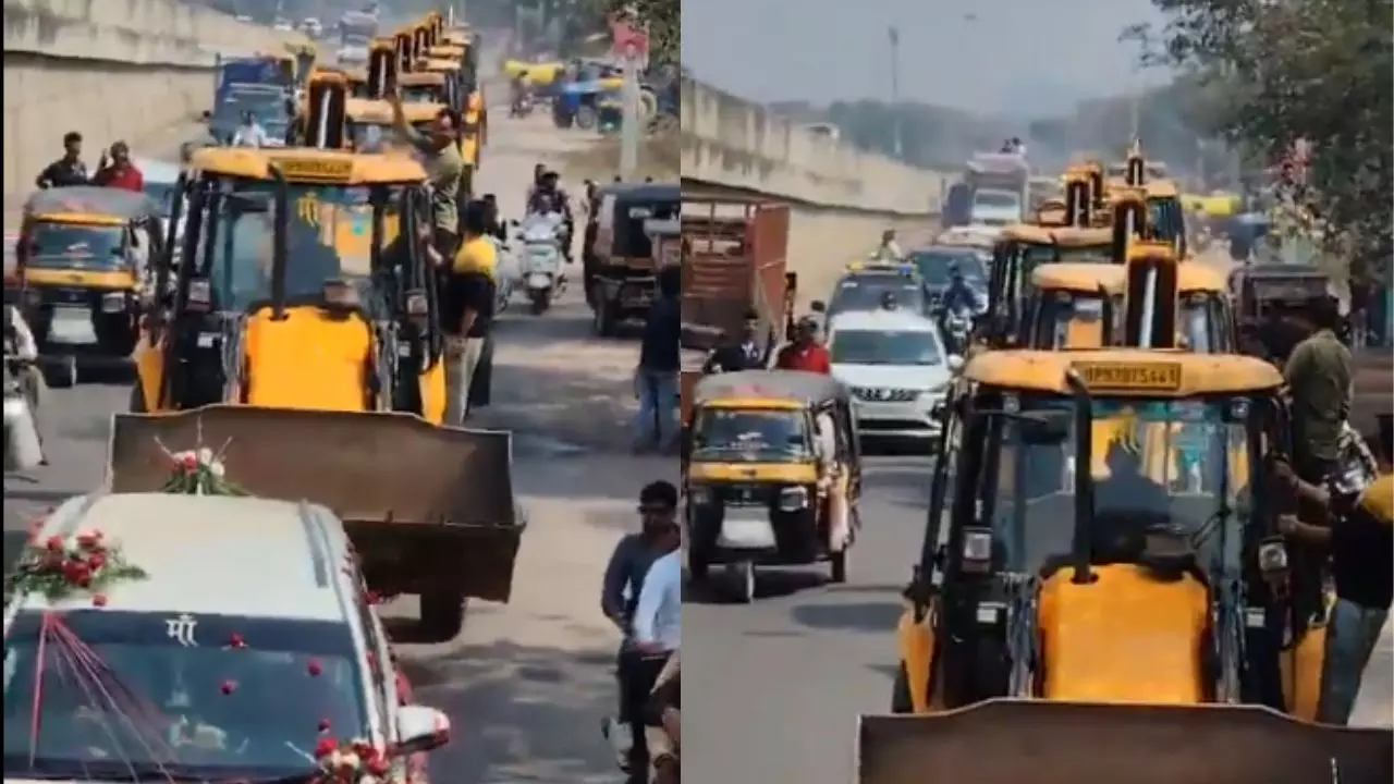 बाबाजी के बुलडोजर पर दुल्हन! झांसी की शादी में एक ऐसी भी विदाई, देखें VIDEO